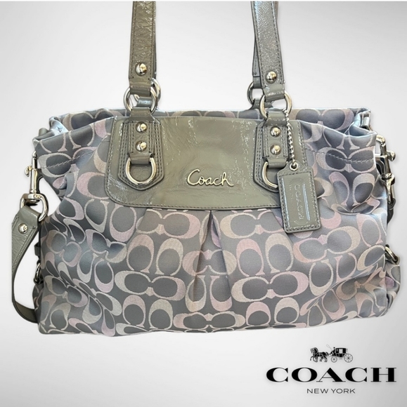 🫶💜VINTAGE💜 COACH Ashley Sateen Satchel - Picture 1 of 16